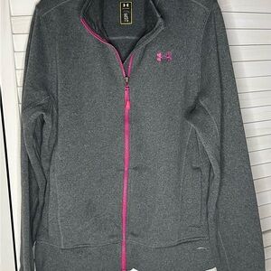 Women’s XL Under Armour Gray Jacket with Pink Accents
